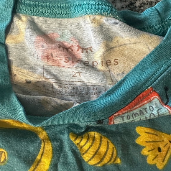 Little Sleepies Pasta PJs size 2T - Picture 2 of 2